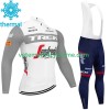 Homme Tenue Cycliste Manches Longues et Collant à Bretelles Hiver Thermal Fleece Trek Segafredo 2023 N003